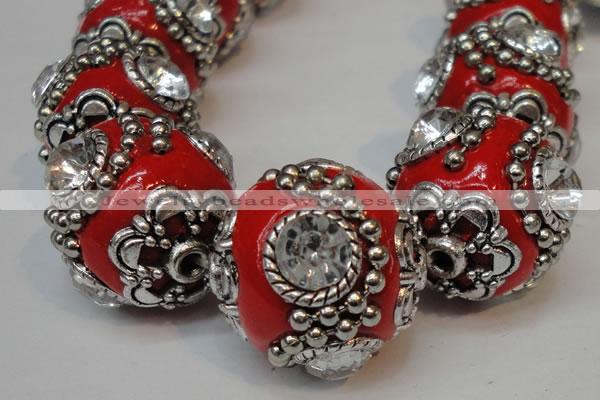 CIB203 19mm round fashion Indonesia jewelry beads wholesale