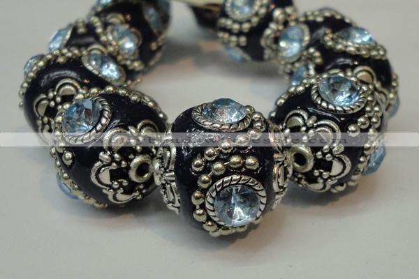 CIB204 19mm round fashion Indonesia jewelry beads wholesale