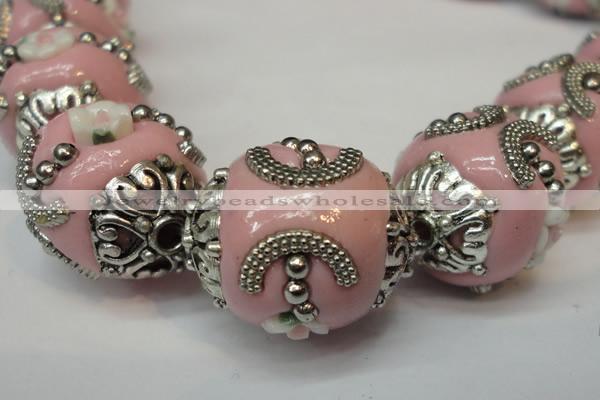 CIB210 17mm round fashion Indonesia jewelry beads wholesale