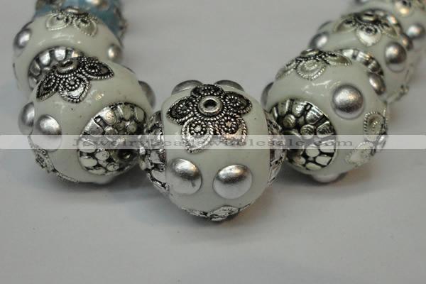 CIB220 18mm round fashion Indonesia jewelry beads wholesale