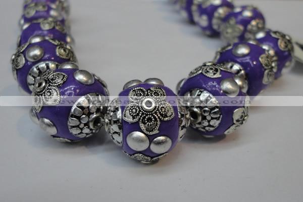 CIB222 18mm round fashion Indonesia jewelry beads wholesale