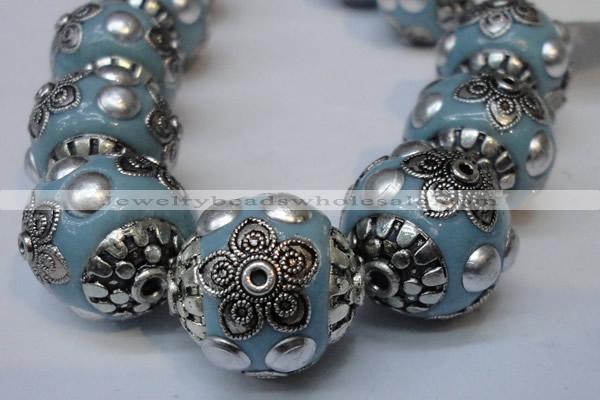 CIB223 18mm round fashion Indonesia jewelry beads wholesale