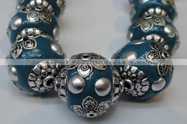 CIB224 18mm round fashion Indonesia jewelry beads wholesale