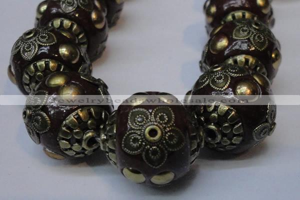 CIB225 18mm round fashion Indonesia jewelry beads wholesale