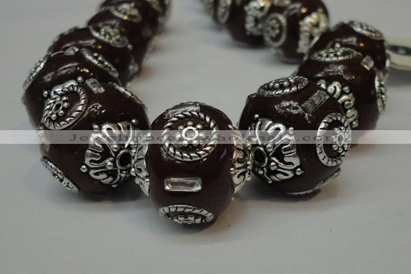 CIB228 18mm round fashion Indonesia jewelry beads wholesale