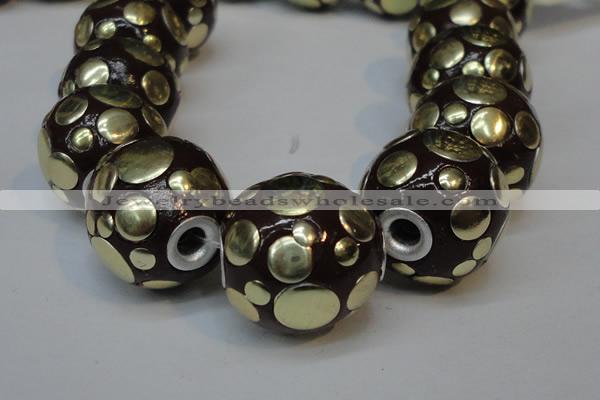 CIB246 18mm round fashion Indonesia jewelry beads wholesale