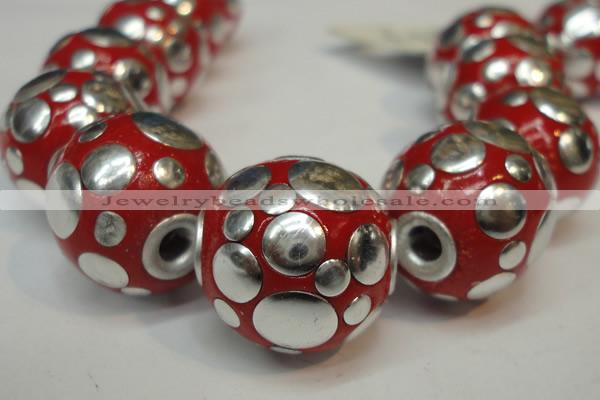 CIB248 18mm round fashion Indonesia jewelry beads wholesale