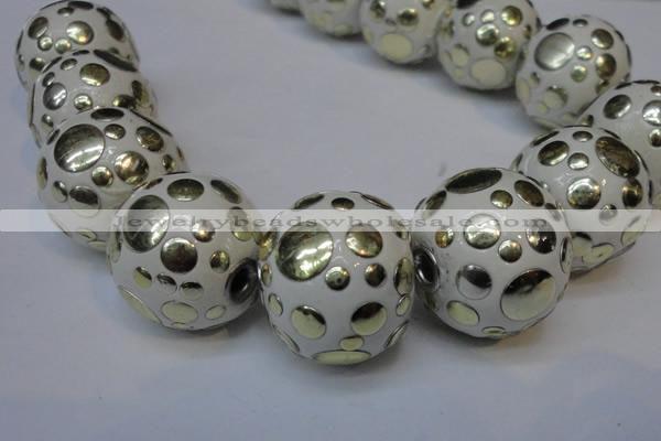 CIB250 22mm round fashion Indonesia jewelry beads wholesale