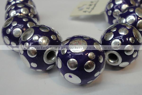 CIB252 22mm round fashion Indonesia jewelry beads wholesale