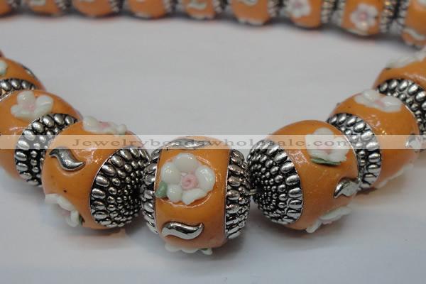 CIB260 17*18mm drum fashion Indonesia jewelry beads wholesale