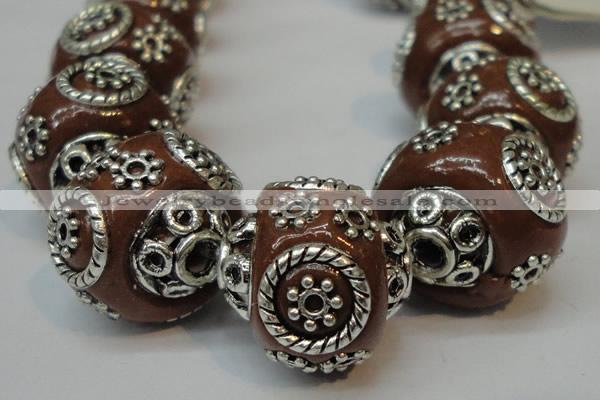 CIB282 16*16mm rondelle fashion Indonesia jewelry beads wholesale