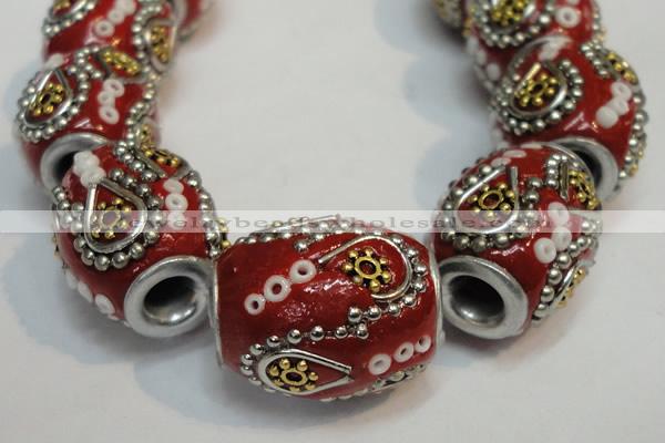 CIB300 15*20mm drum fashion Indonesia jewelry beads wholesale