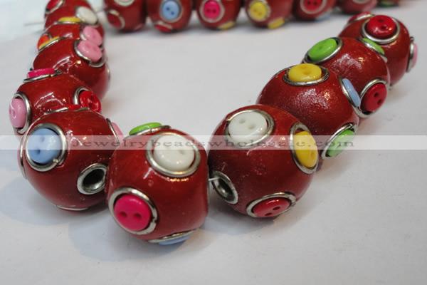 CIB350 20mm round fashion Indonesia jewelry beads wholesale