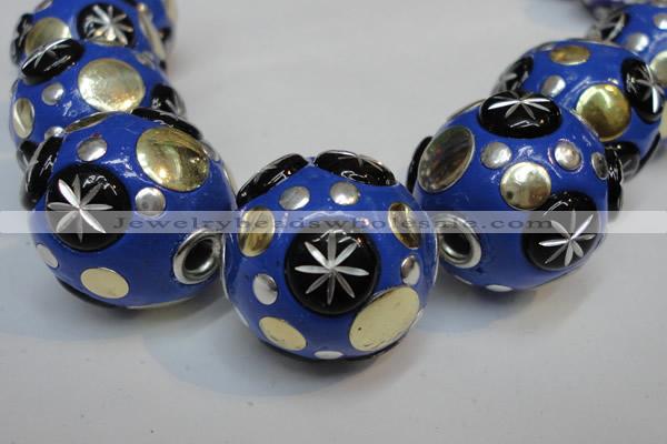 CIB365 23mm round fashion Indonesia jewelry beads wholesale