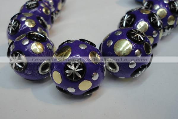 CIB366 23mm round fashion Indonesia jewelry beads wholesale