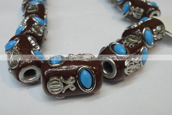 CIB370 15*25mm drum fashion Indonesia jewelry beads wholesale