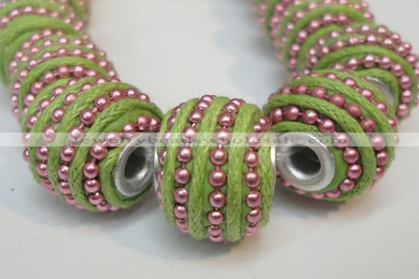 CIB471 14*14mm drum fashion Indonesia jewelry beads wholesale