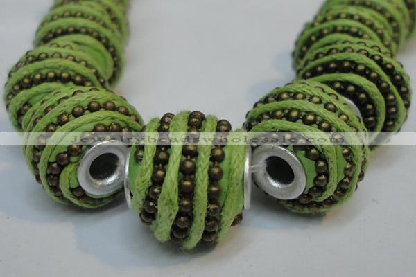 CIB472 14*14mm drum fashion Indonesia jewelry beads wholesale