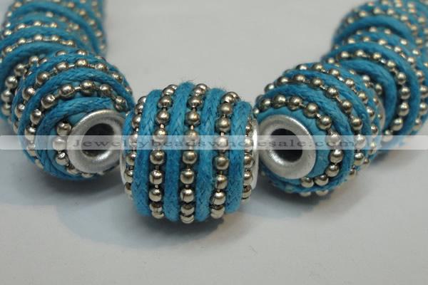 CIB473 14*14mm drum fashion Indonesia jewelry beads wholesale