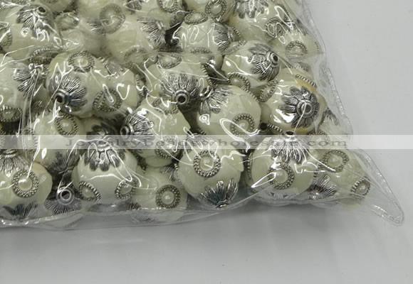 CIB500 22mm round fashion Indonesia jewelry beads wholesale