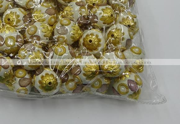 CIB525 22mm round fashion Indonesia jewelry beads wholesale