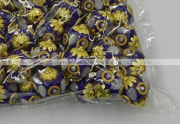 CIB537 22mm round fashion Indonesia jewelry beads wholesale