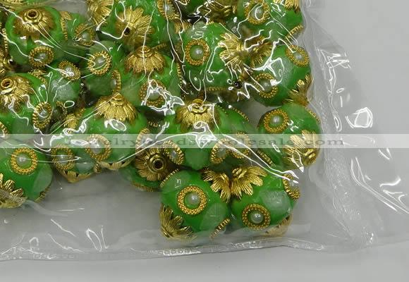 CIB538 22mm round fashion Indonesia jewelry beads wholesale