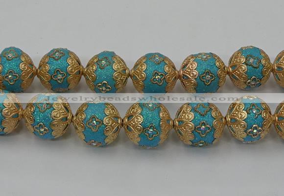 CIB550 22mm round fashion Indonesia jewelry beads wholesale