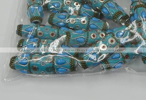 CIB569 16*60mm rice fashion Indonesia jewelry beads wholesale