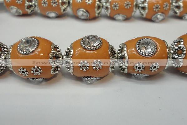 CIB80 16*22mm oval fashion Indonesia jewelry beads wholesale