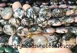 CIBS27 15 inches 20mm coin black veined rhodonite gemstone beads wholesale