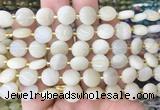 CIBS40 15 inches 10mm coin moonstone gemstone beads wholesale