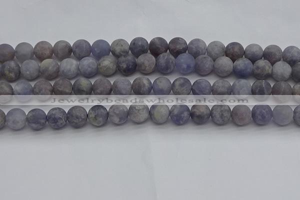 CIL110 15.5 inches 8mm round matte iolite gemstone beads