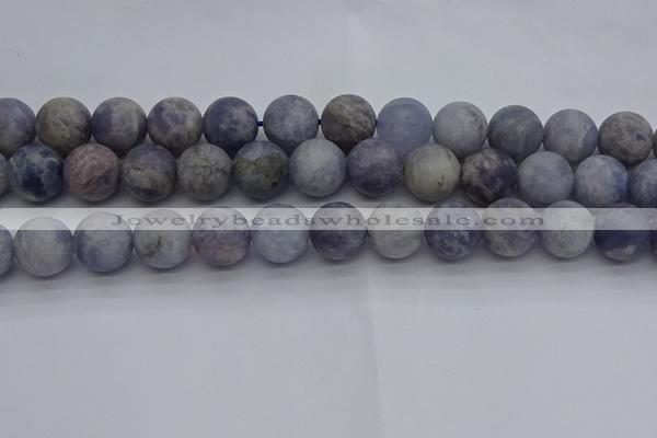 CIL112 15.5 inches 12mm round matte iolite gemstone beads