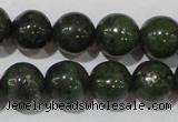 CIS02 15.5 inches 8mm round green iron stone beads wholesale