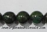 CIS03 15.5 inches 10mm round green iron stone beads wholesale