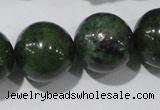 CIS05 15.5 inches 14mm round green iron stone beads wholesale