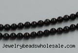 CJB01 16 inches 4mm round natural jet gemstone beads wholesale