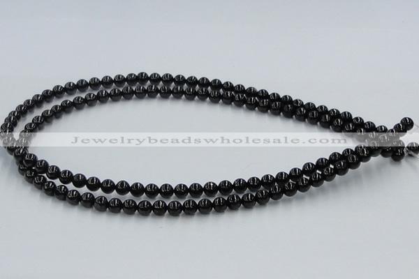 CJB02 16 inches 6mm round natural jet gemstone beads wholesale