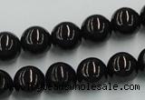 CJB04 16 inches 12mm round natural jet gemstone beads wholesale