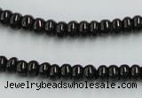 CJB09 16 inches 4*6mm rondelle natural jet gemstone beads wholesale