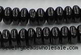 CJB11 16 inches 6*12mm rondelle natural jet gemstone beads wholesale