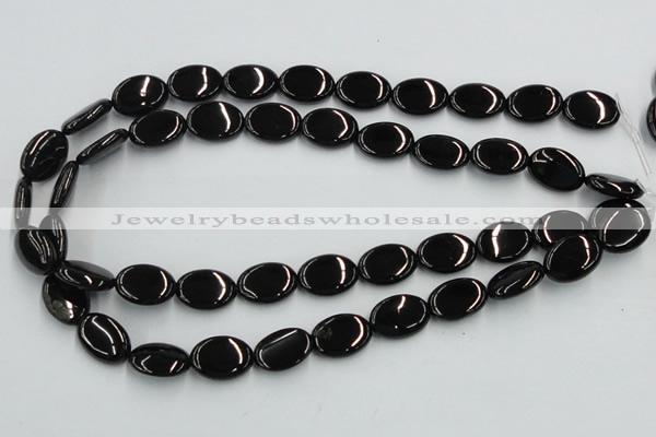 CJB18 16 inches 13*18mm oval natural jet gemstone beads wholesale