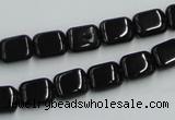 CJB25 16 inches 8*10mm rectangle natural jet gemstone beads wholesale