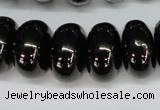 CJB50 15.5 inches 12*20mm rondelle natural jet gemstone beads