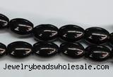 CJB52 15.5 inches 10*14mm rice natural jet gemstone beads