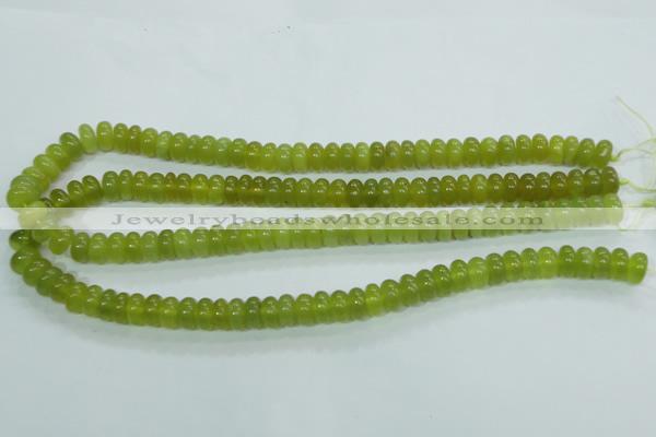 CKA104 15.5 inches 5*10mm rondelle Korean jade gemstone beads