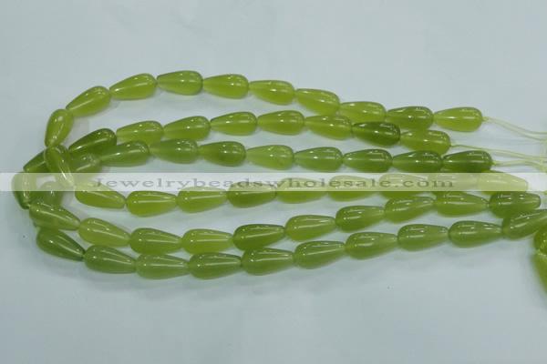 CKA105 15.5 inches 10*20mm teardrop Korean jade gemstone beads