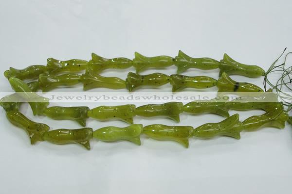 CKA110 15.5 inches 16*35mm flower Korean jade gemstone beads