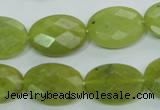 CKA118 15.5 inches 15*20mm faceted oval Korean jade beads